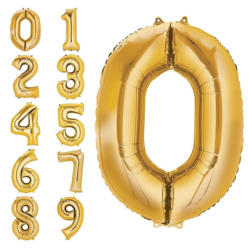 34in Gold Number Balloon (0)